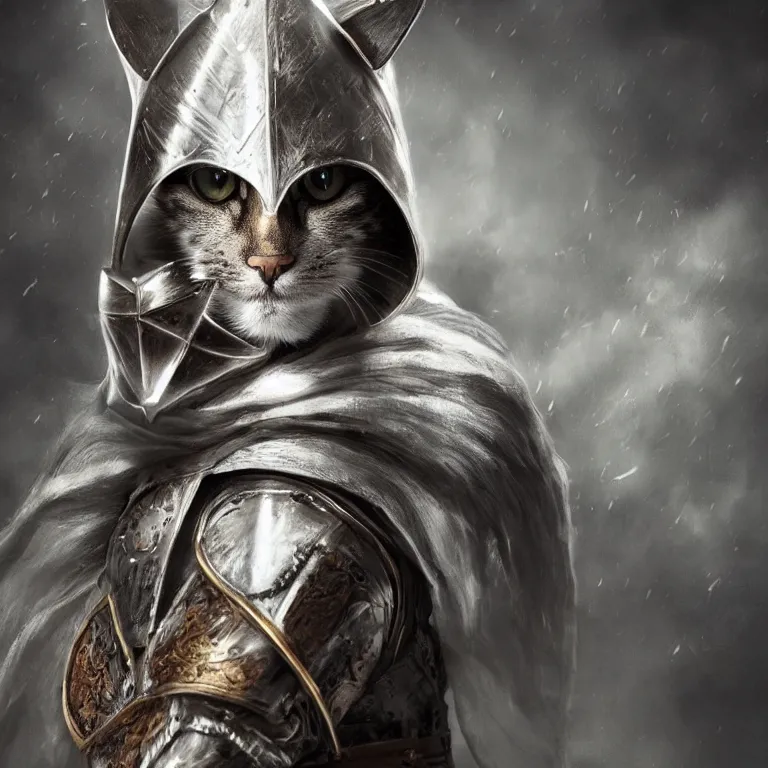 Prompt: an amazing award winning portrait photo of a cat as a knight templar, very detailed and sharp, 4k hdr, cinematic masterpiece