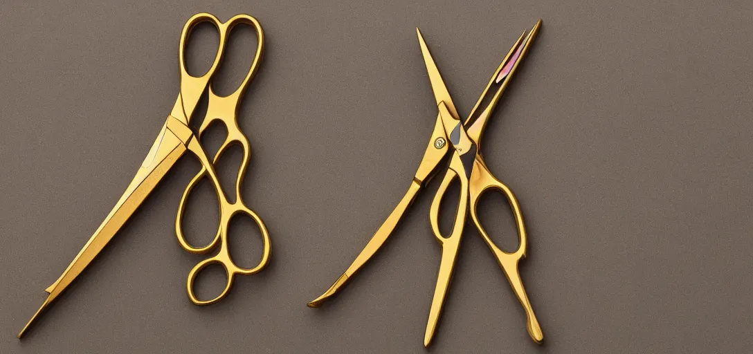 Prompt: golden tailor scissors, 8k