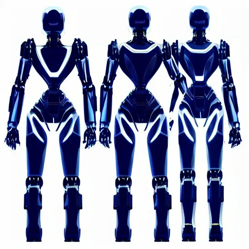 Image similar to “Front and back full body full height | sleek futuristic biped mecha | super high resolution photo | White background | Front and rear | Orthographic engineering diagram.”