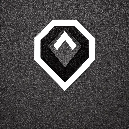 Prompt: Simple diamond logo, chromatic abbversion, black background, 4k