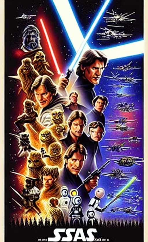 Image similar to exquisite lucasfilm poster art