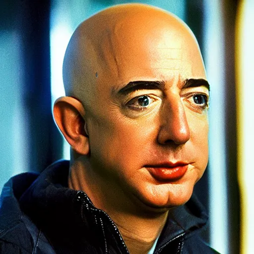 Prompt: jezz bezos as one of the coneheads movie still