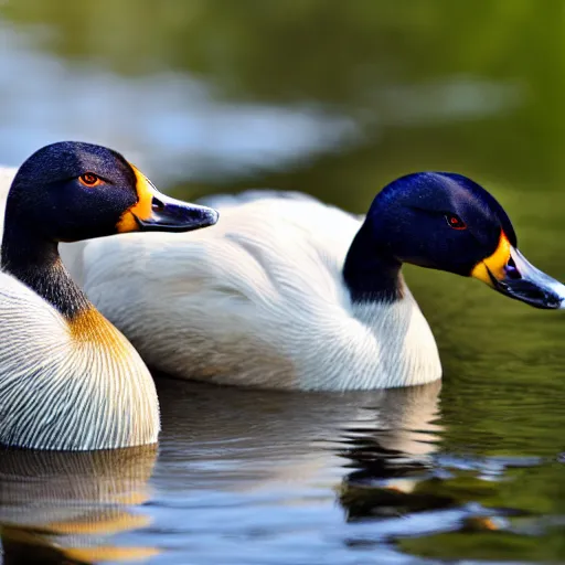 Image similar to runner ducks, 4k, realistic