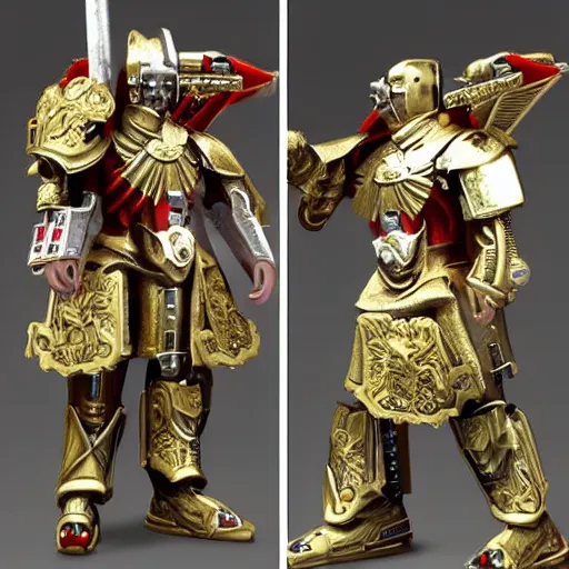 Image similar to God Emperor BongBong Marcos, Warhammer 4K armor,
