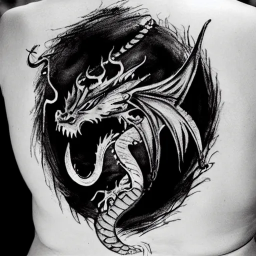 Image similar to a dragon tattoo