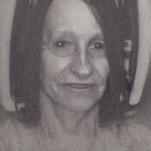 Prompt: my mother as an alien, creepy photo