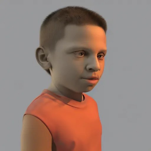 Image similar to 3 d render of a boy