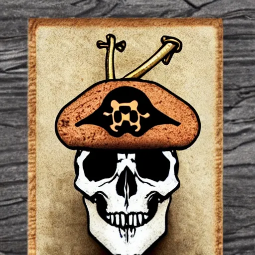 Image similar to skull with a pirate hat