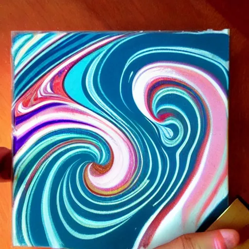 Image similar to acrylic paint marbling by maalavidaa