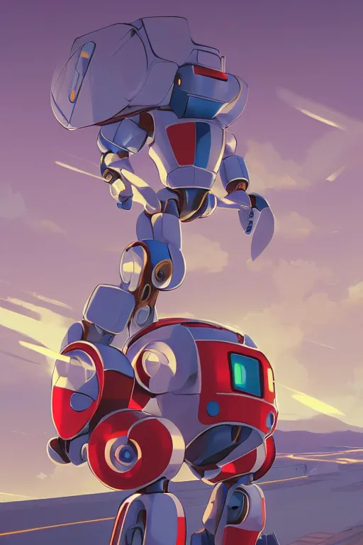 Image similar to metabots medabots medarotto medarot robot minimalist comics, behance hd by jesper ejsing, by rhads, makoto shinkai and lois van baarle, ilya kuvshinov, rossdraws global illumination ray tracing hdr radiating a glowing aura