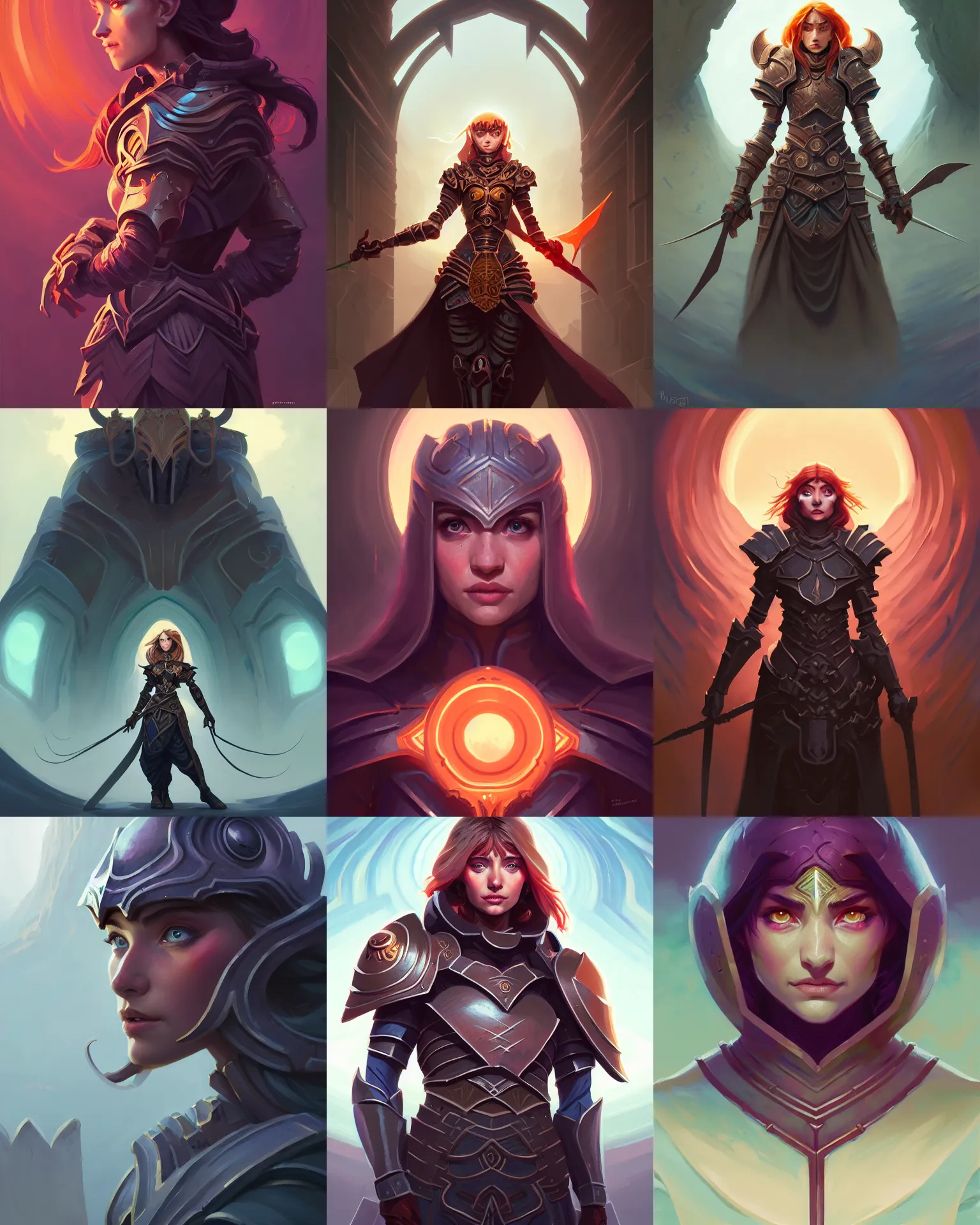 Prompt: symmetrical centered painted portrait, Imogen Poots as a Paladin, Gloomhaven, Elden Ring, matte painting concept art, official fanart behance hd artstation by Jesper Ejsing, by RHADS and Makoto Shinkai and Lois van baarle and ilya kuvshinov and rossdraws