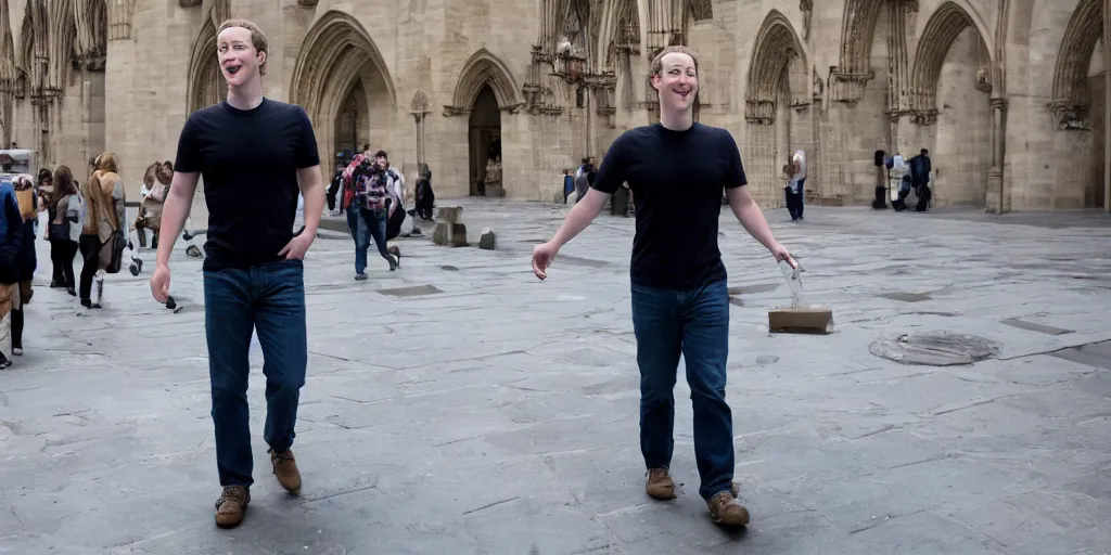 Image similar to mark zuckerberg as the hunchback of notre dame