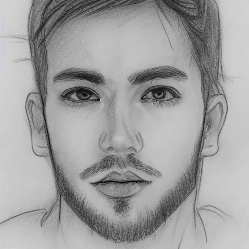 Image similar to detailed pencil sketch of a beta simp cuck