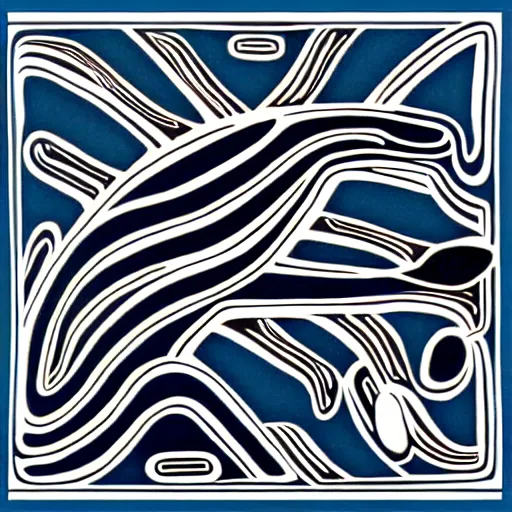 Image similar to whale. style of haida gwaii, pacific northwest coast, native art, tribal, clean