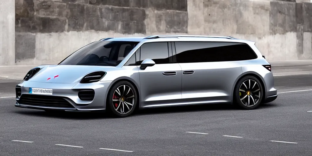 Image similar to “2021 Porsche Minivan, ultra realistic, 4K, high detail”