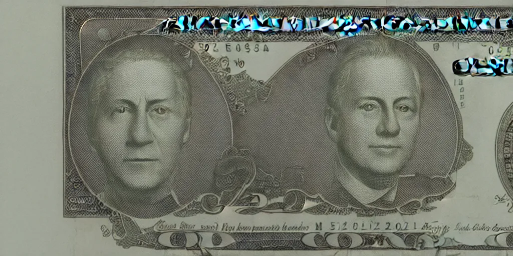 Prompt: A paper currency bill with the face of Bill Clinton, digital scanned currency, high resolution, detailed