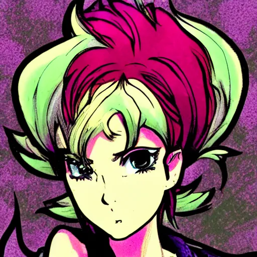 Prompt: A pixie in JoJo's Bizarre Adventure artstyle