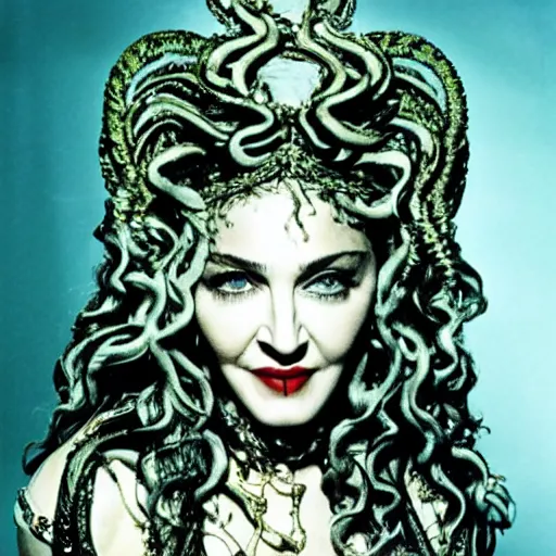 Image similar to madonna as medusa