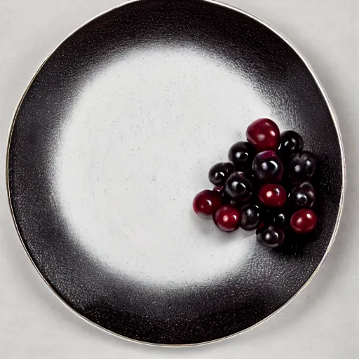 Prompt: a man eats black currants in a plate, hyper realistic, hyper detailed, cfg _ scale 1 2