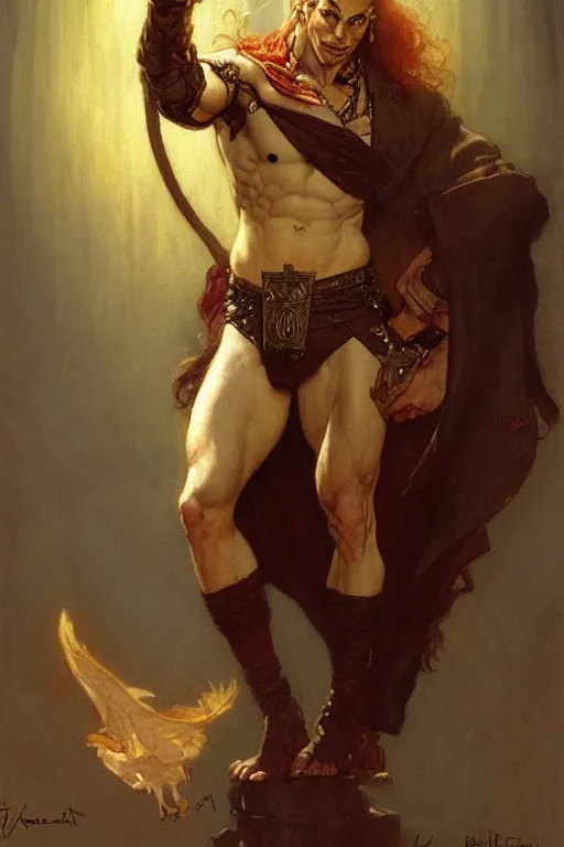 Image similar to male, wizard, character design, painting by gaston bussiere, katsuya terada, frank frazetta, tom of finland, trending on artstation