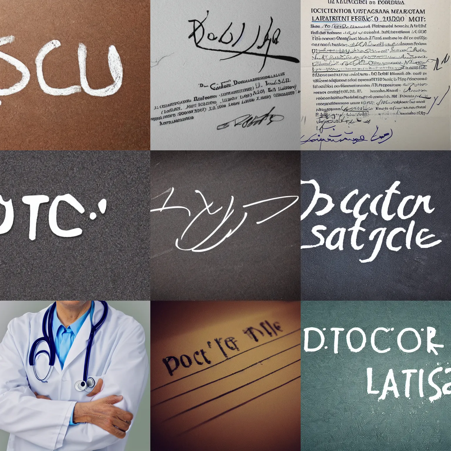 Prompt: doctor's signature