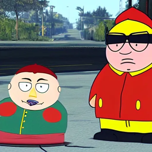 Prompt: Eric Cartman in GTA 5