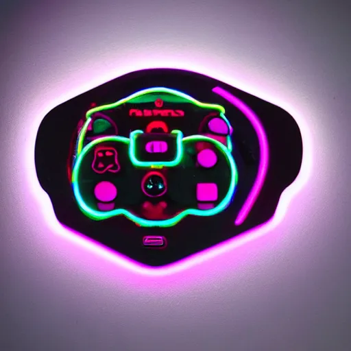 Image similar to neon gaming LED porkchops
