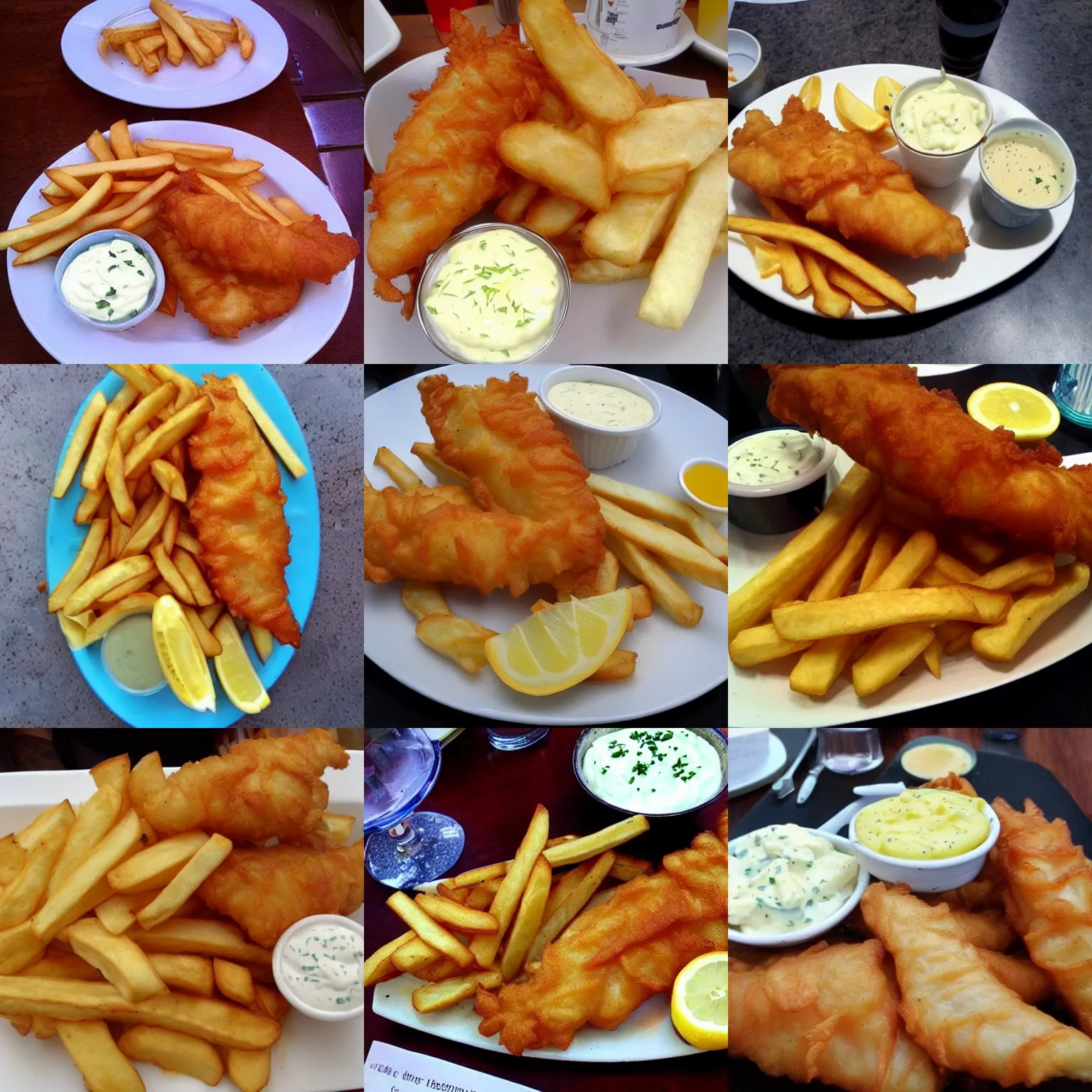 Prompt: perfect fish and chips. omg this picture makes me so unbelievably hungry