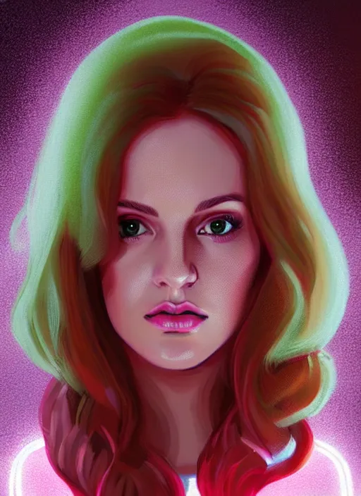 Image similar to full body portrait of teenage cheryl blossom, bangs, green eyes, sultry expression, red hair, sultry smirk, bangs and wavy hair, pink skirt, intricate, elegant, glowing lights, highly detailed, digital painting, artstation, concept art, smooth, sharp focus, illustration, art by wlop, mars ravelo and greg rutkowski