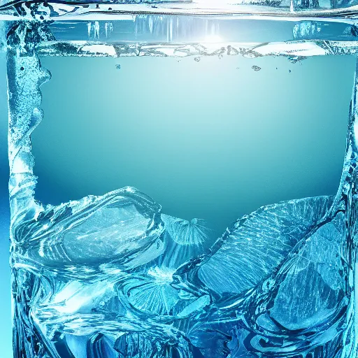 Image similar to icy submerged transparendigitalart leaked aquatic noticing