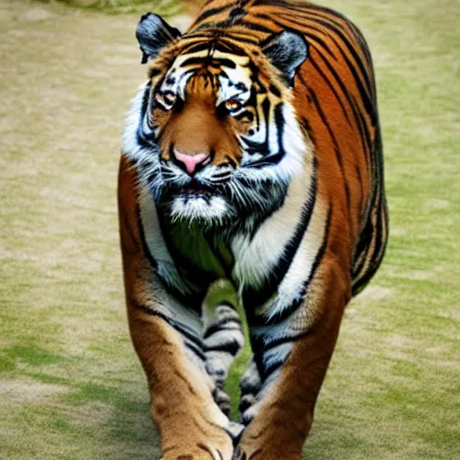 Image similar to tiger mix with a elephant, hybrid style