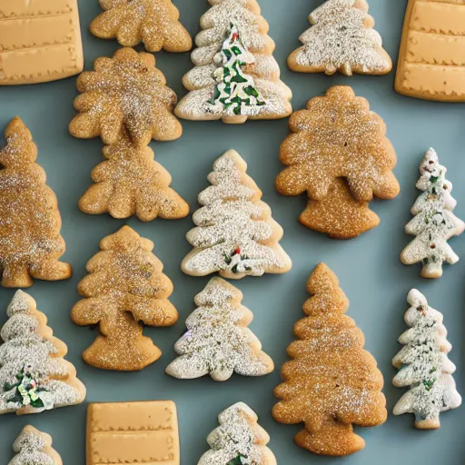 Image similar to tall pine tree growing cookies, realistic, 4 k, ultra hd