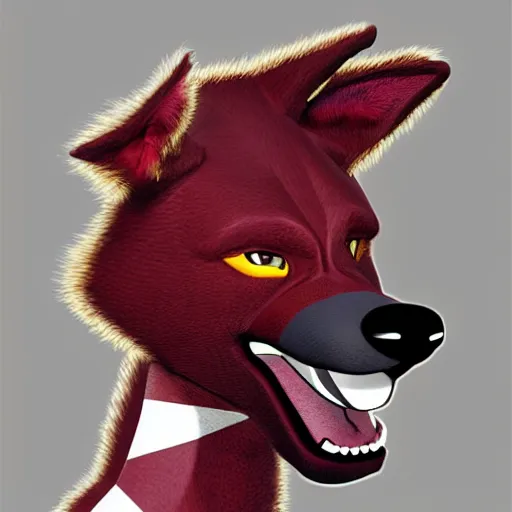 Image similar to A dingo mascot, maroon and white, NFL, highly detailed design, high evolution, legendary, smooth, sharp focus, dynamic lighting, intricate, trending on ArtStation, art by Paul Rand