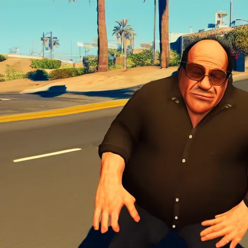 Image similar to danny devito inside of grand theft auto 5