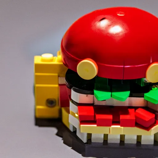 Image similar to a LEGO hamburger 35mm photograph