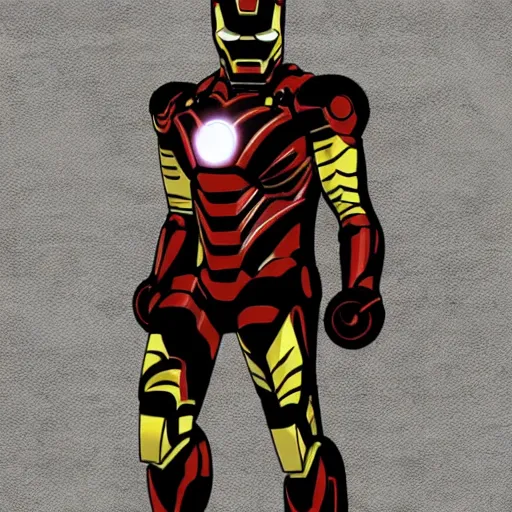 Prompt: cat in black and gold iron man suit