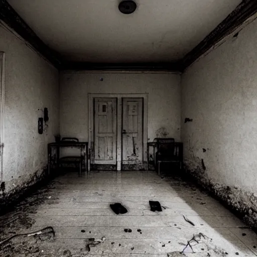 Prompt: an amazing award winning photo of a room in an asylum