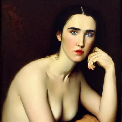 Prompt: jennifer connelly painted by ingres, photography