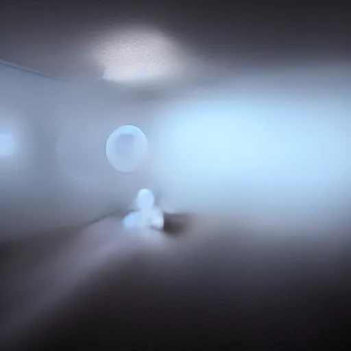 Image similar to detailed 3d photorealistic render of visual representation of information as a physical phenomena. volumetric lighting, subsurface scattering, caustics, mist, mystical, light transport simulation, smoke, particles simulation