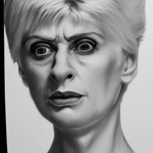 Image similar to pencil illustration of Myra hindley , highly detailed, 8k, cinematic,