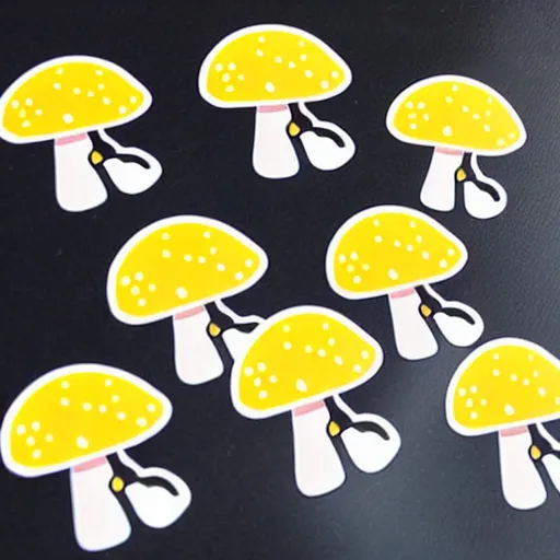 Image similar to cute mushroom goblet waxcup sticker