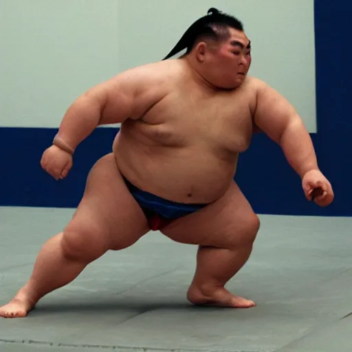 Prompt: terminator sumo wrestler