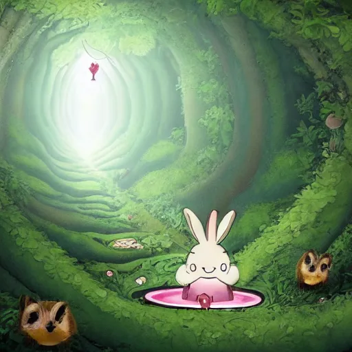 Prompt: going down the rabbit hole