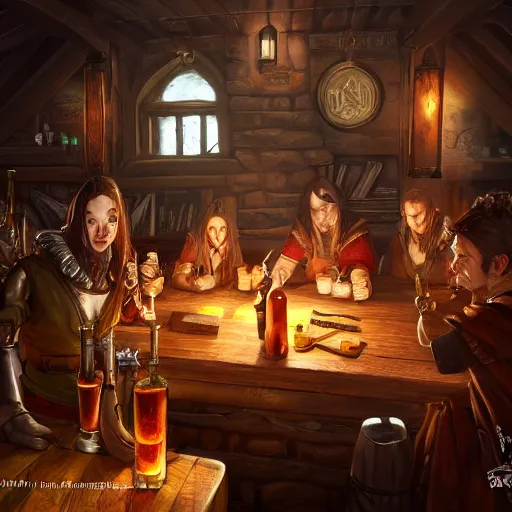 Prompt: barkeep tavern man ultra detailed fantasy, elden ring, realistic, dnd character portrait, full body, dnd, rpg, lotr game design fanart by concept art, behance hd, artstation, deviantart, global illumination radiating a glowing aura global illumination ray tracing hdr render in unreal engine 5