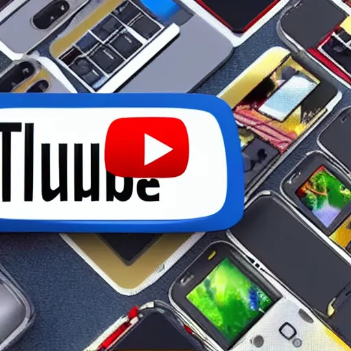 Prompt: youtube thumbnail high detail ad new smartphone 3 d render modern tipography
