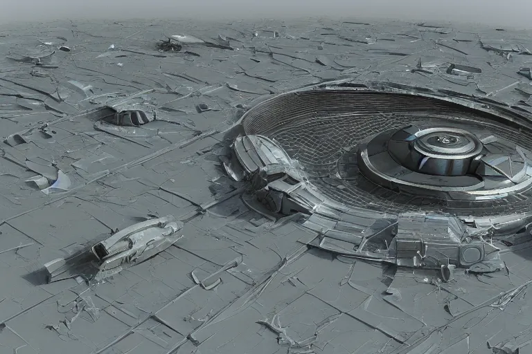 Image similar to A very detailed sci fi blender 3d model of A huge radar,by john berkey, trending on artstation