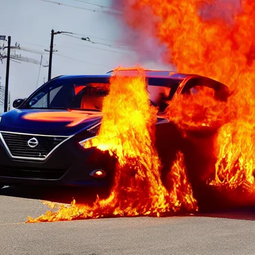 Image similar to flaming nissan altima