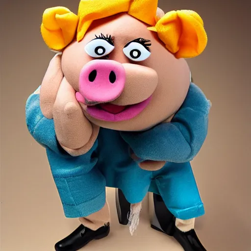 Prompt: !dream pig as a Muppet in the by Micah Ulrich