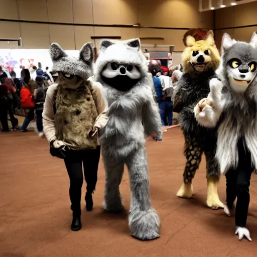 Prompt: furry convention in reno