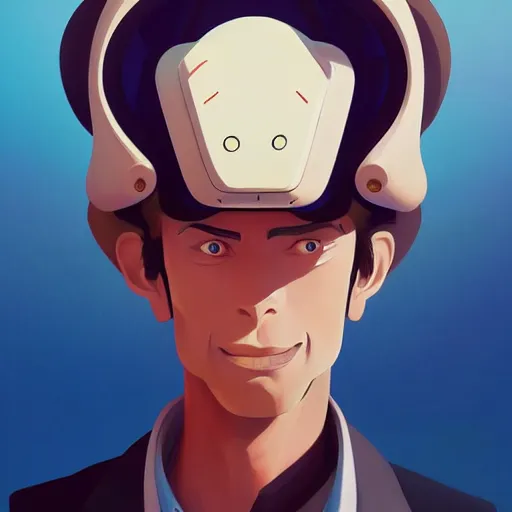 Image similar to face icon stylized minimalist space dandy, loftis, cory behance hd by jesper ejsing, by rhads, makoto shinkai and lois van baarle, ilya kuvshinov, rossdraws global illumination